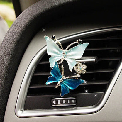 Car Air Freshener Scents Auto Perfume Vent Outlet Clip With Solid Fragrance Sheet Swan Mushroom Butterflies Planet Dance Girl - Shello's Creative Boutique