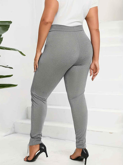 High-Waist Cropped Leggings - Cross-Strap Stretch Leggings for Women - Shello's Creative Boutique