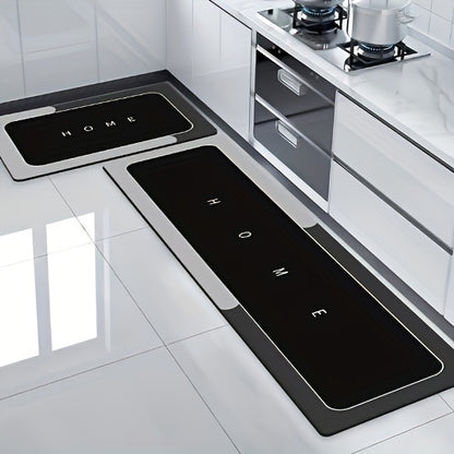 Crystal Velvet Kitchen Floor Mat - Non-Slip Oil-Absorbent Carpet for Bathroom & Living Room