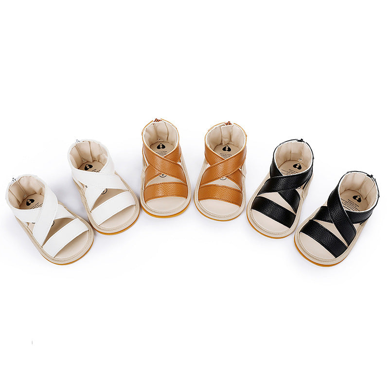 Baby Boy Summer Sandals Rubber Sole Breathable Toddler Shoes 0-3-6-9-12 Months Shoes eprolo