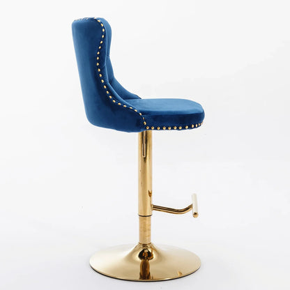 Modern Upholstered Bar Stools with Backs Comfortable Tufted -nSet of 2 - Shello's Creative Boutique