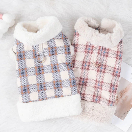 Dog clothing with warmth and plush that can be pulled vest teddy bear small dog cat pet clothing - Shello's Creative Boutique