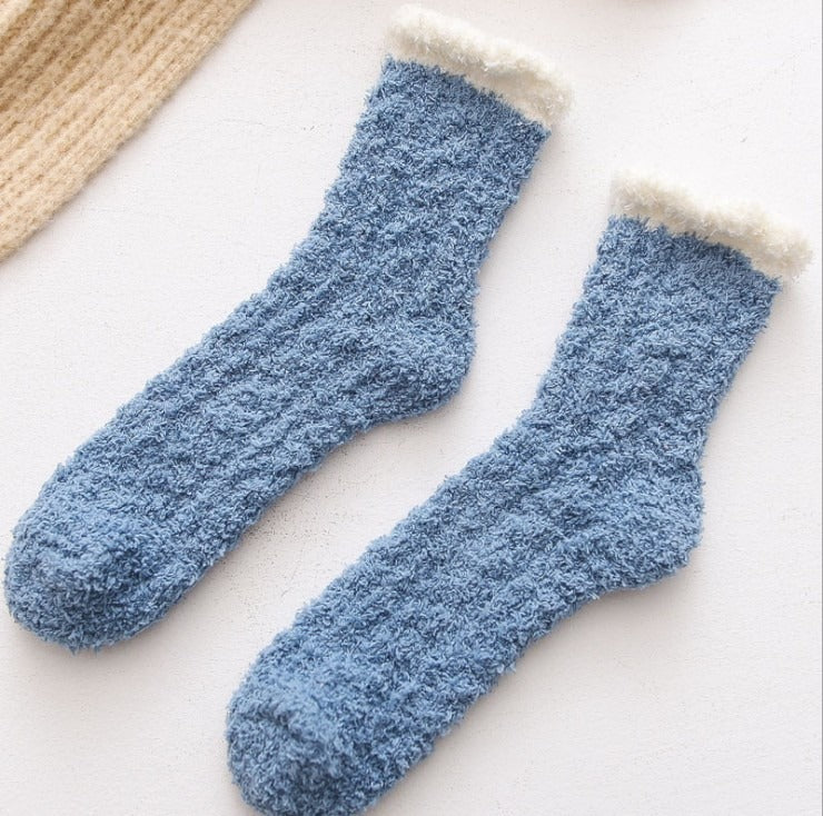 Ultra-Soft Coral Plush Children's Socks - Cozy Winter Floor Socks