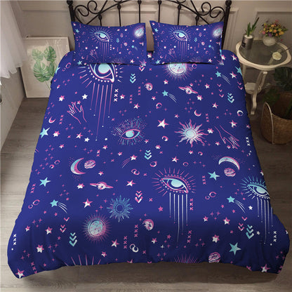 3D digital printing whimsical pattern eyes custom quilted bedding eprolo
