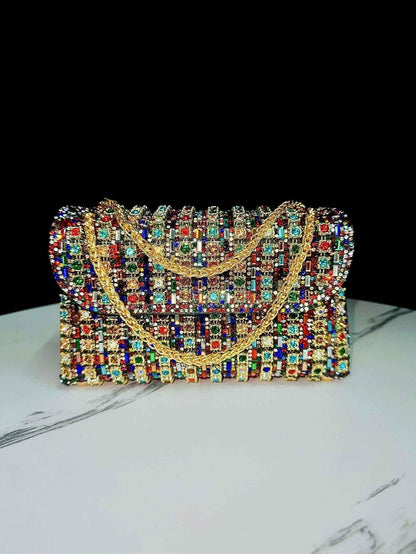 Evening Dress Handbag: New Rhinestone Crossbody Cheongsam Bag for Socialites and Banquets - Shello's Creative Boutique