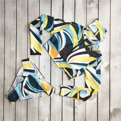 Bikini Push-Up Zipper Crop Top Swimsuit – Women's Two-Piece Bathing Set | Summer ’25 - Shello's Creative Boutique