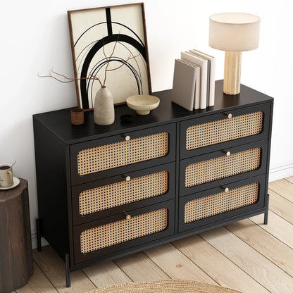 Modern Hemp Vine Wood Closet with 6 drawers - Modern Elegance - Shello's Creative Boutique