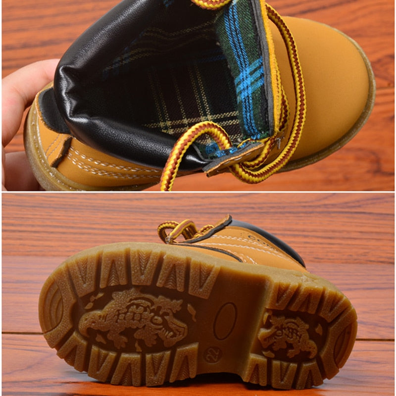 Winter Children's Boots Girls Boys Plush Martin Boots Casual Warm Ankle Shoes Kids Fashion Sneakers Baby Snow Boots eprolo