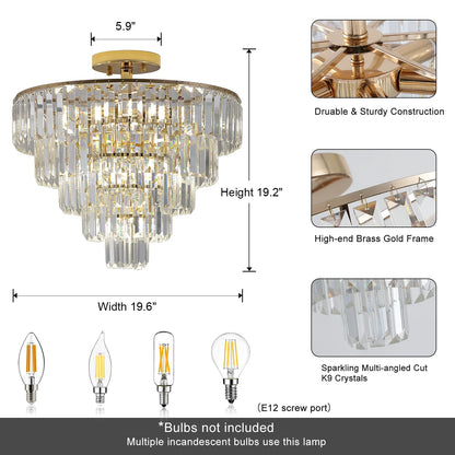 Gold Crystal Chandelier – A Grand Statement of Luxury & Elegance - Shello's Creative Boutique