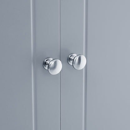 Bathroom floor storage cabinet, bathroom storage cabinet, 4-door independent cabinet, adjustable shelf, adaptive shelf, gray eprolo