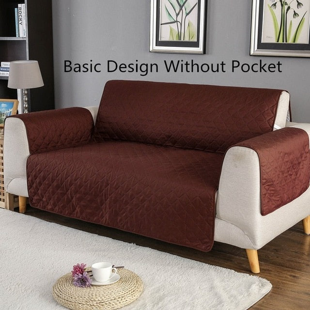 Sofa Couch Cover Chair Throw Pet Dog Kids Mat Furniture Protector Reversible Removable Armrest Slipcovers 1/2/3 Seat eprolo