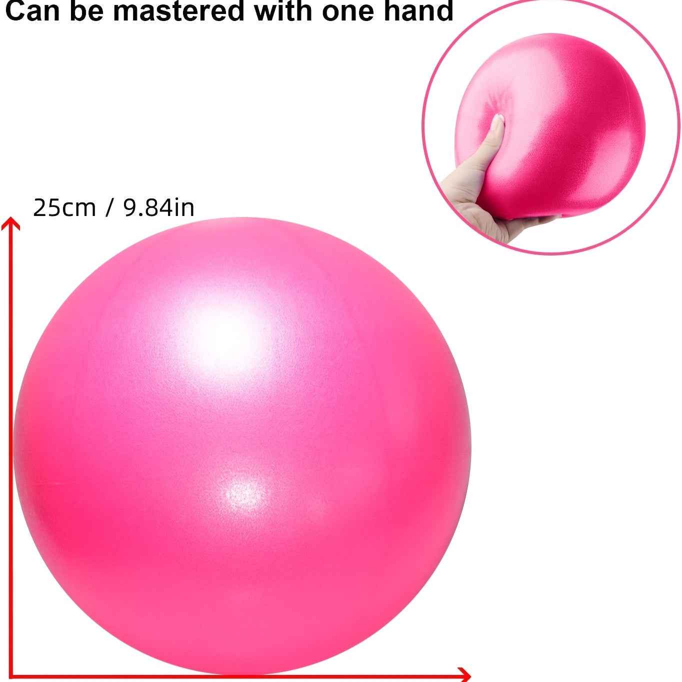 1pc 9.84-Inch Mini Yoga Ball for Shaping, Pilates Ball for Glutes, Home Fitness Balance Ball