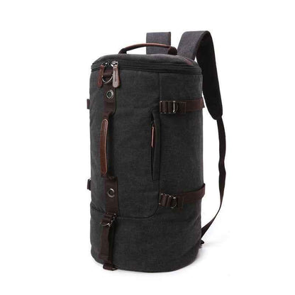 Men Travel Backpack Male Canvas Luggage Duffel Cylinder Bag Mountaineering Hiking Backpack For Men - Shello's Creative Boutique