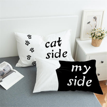 1pair 3D printing Bedding  cat&dog side Pillowcase Decorative eprolo