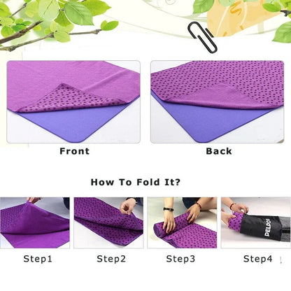 YOUGLE Non Slip Yoga Mat Cover Towel Blanket For Fitness Exercise Pilates Training - Shello's Creative Boutique