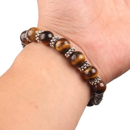 Men Women 7 Chakra Bracelets Bangles Colors Mixed Healing Crystals Stone Chakra Pray Mala Heart Charm Bracelet Jewelry - Shello's Creative Boutique