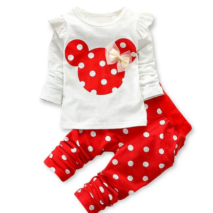 Girls Winter Clothing Set - T-Shirt & Pants 2pcs (6m-24m) - Shello's Creative Boutique