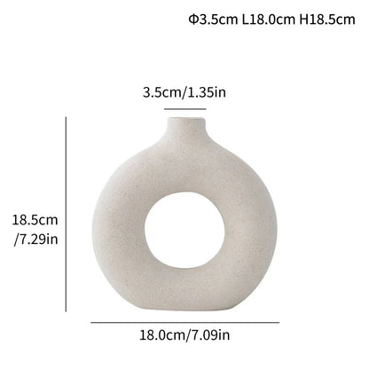 Unglazed Spotted Ceramic Vase – Modern Minimalist Decorative Accent - Shello's Creative Boutique