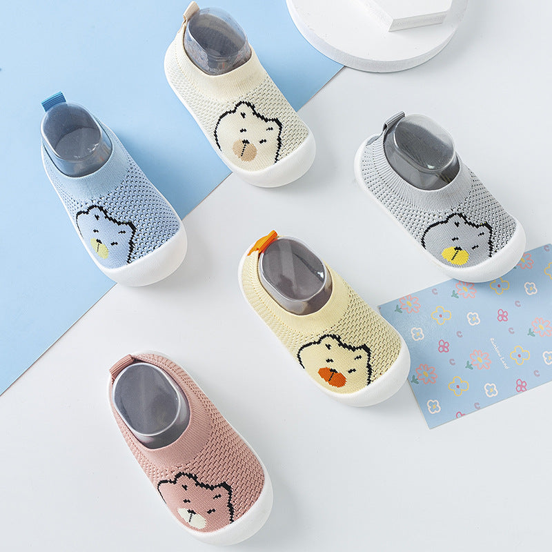 Baby Toddler Shoes Baby Shoes Children's Non-Slip Soft Bottom Breathable Anti-Kick Shoes And Socks For Men And Women 1-3 Years Old Cartoon Mesh eprolo