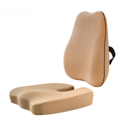 Summer Office Cushion Lumbar Back Support One Set Of Sedentary Gods Memory Foam Seat Cushion Chair Pad - Shello's Creative Boutique