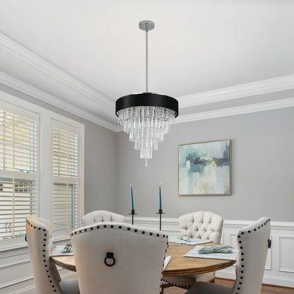 Modern Crystal Chandelier for Living Room – Luxury Round Crystal Lamp for Home Décor Light Fixture - Shello's Creative Boutique