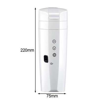 70W Real-time Temperature Vehicle Heating Cup 12V 24V Waterproof Stainless Steel Car Kettle Water Heater Car Mug Travel Kettle eprolo