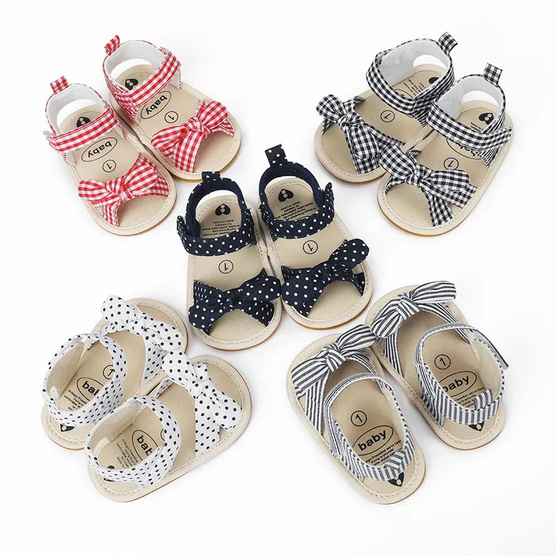 Baby Girl Sandals - Breathable Indoor Shoes for Infants & Toddlers 0-12 Months | Non-Slip Sole - Shello's Creative Boutique