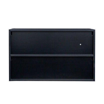 Black Glass Door Shoe Box Shoe Storage Cabinet With RGB Led Light eprolo