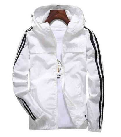 Striped College Windbreaker Jacket for Men and Women - Stylish & Versatile - Shello's Creative Boutique