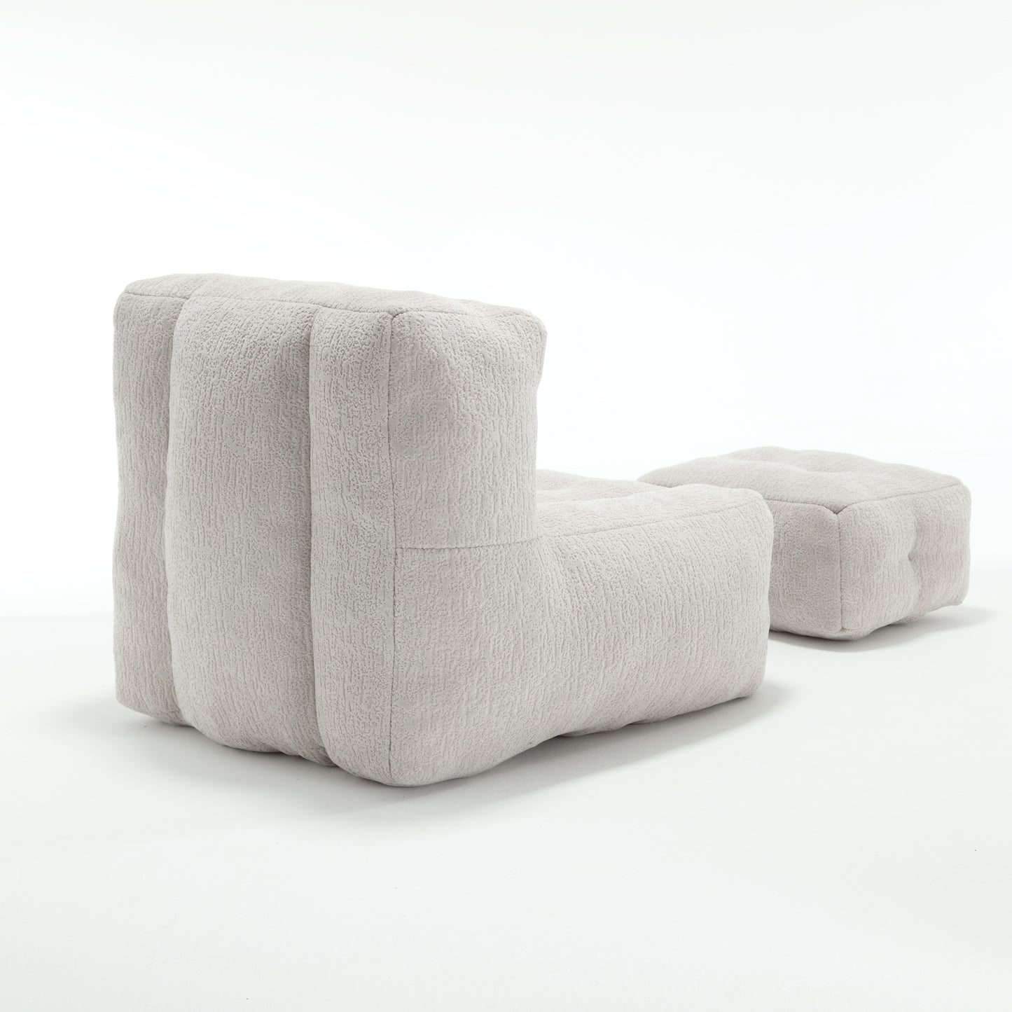 Fluffy bean bag chair Super soft couch chair with memory foam and footstool Indoor modern focus bean bag chair eprolo