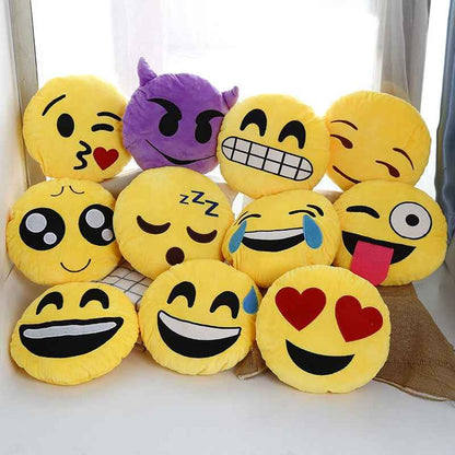 30cm Face Emoji Pillow Round Cushion For Sofa Car Seat Home Decorative Cushions