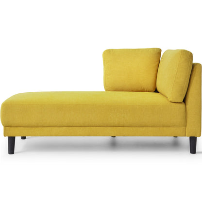 65" Mid-Century Modern Fabric Corner Lounge Chair Upholstered Indoor Chaise Lounge for Bedroom eprolo