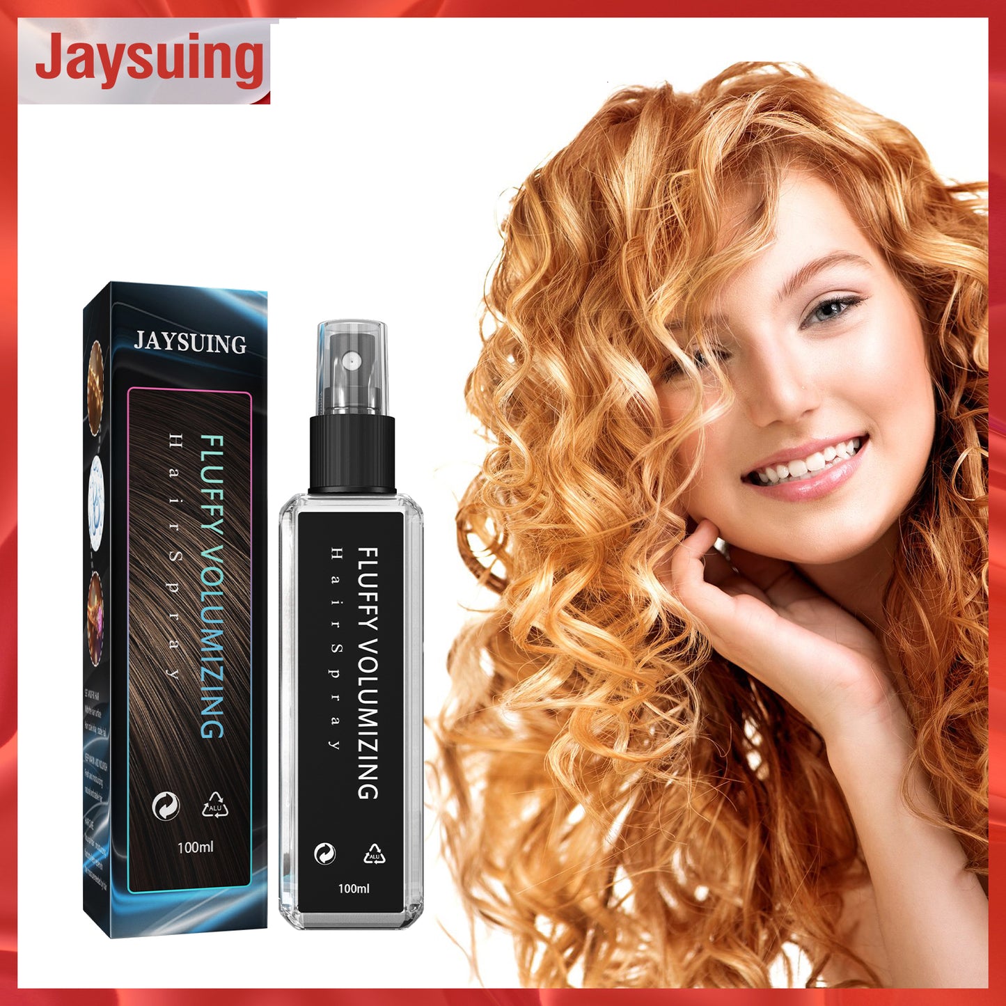 Hair Styling Spray Moisturizing Styling Fragrance Lasting Curly Hair Styling Dry Gel Hairspray Hair Fluffy Gel Water 100ml eprolo