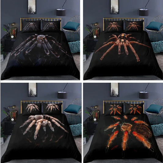 Spider series 3D digital printing bedding cover three piece set - Shello's Creative Boutique
