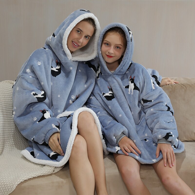 Homewear Plush Fleece Sherpa Blanket  Girls Sleepwear Homewear Fleece Warm Sherpa Blanket eprolo