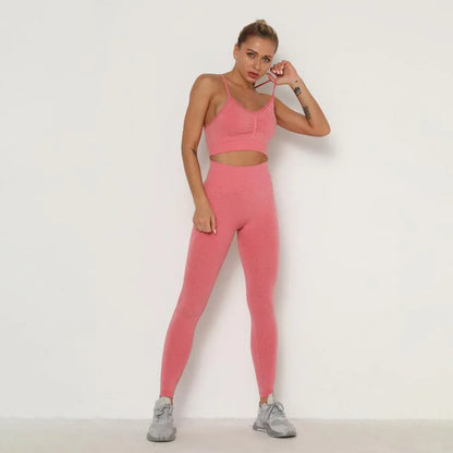 3pcs Yoga Clothing Set Sports Suit Women Sportswear Sports Outfit Fitness Gym Seamless Workout - Shello's Creative Boutique