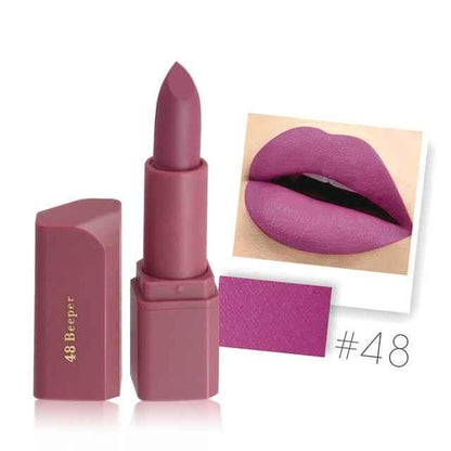 MISS ROSE Matte Waterproof Lipstick for Long-Lasting Nutritious Lips Makeup - Shello's Creative Boutique