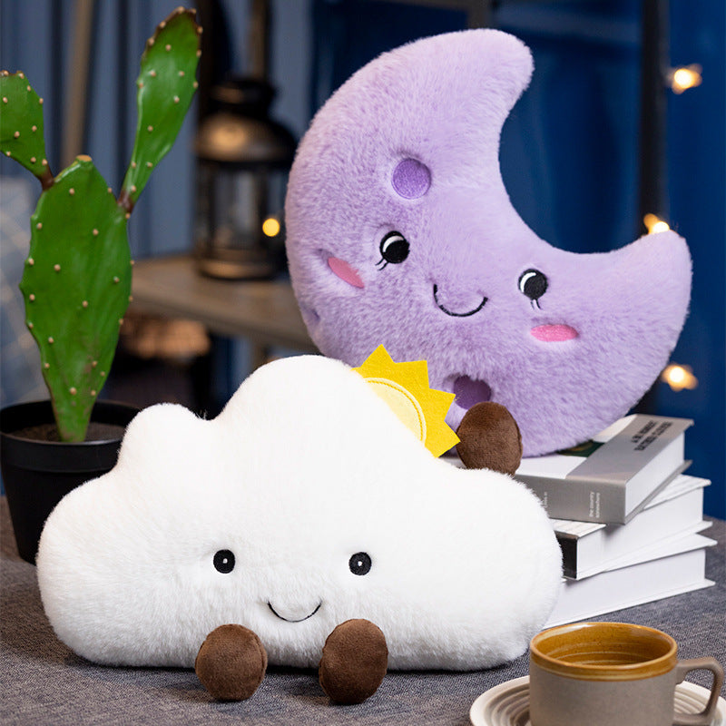 Amuseable Sun Small Sun Pillow Stuffed Toy Moon Cloud Cushion Pillow Doll Doll eprolo