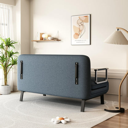 55″ Convertible Chair Bed Tri-Fold Sofa Bed with Adjustable Backrest & Pillow - Shello's Creative Boutique