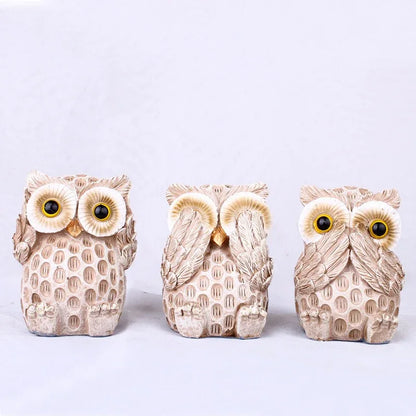 Charming European Owl Wine Cabinet Decoration - Elegant Resin Home Decor - Shello's Creative Boutique