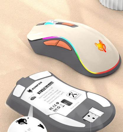 Wireless 2.4G Bluetooth dual-mode mouse rechargeable computer mute office gaming mouse - Shello's Creative Boutique