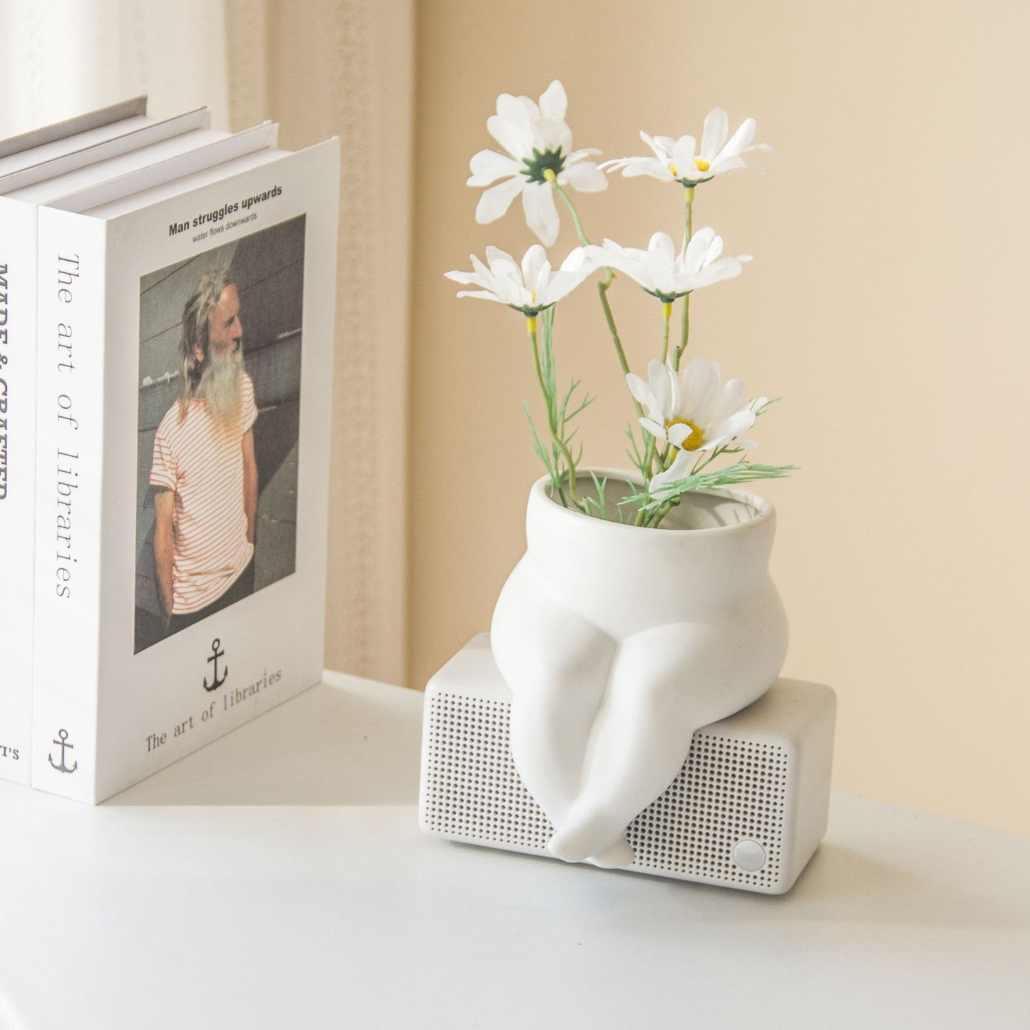 Human Body Shape Flower Vase Nordic Ceramic Flower Pot Home Garden Room Art Decoration eprolo