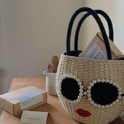 Japanese Rattan Woven Handbag – Fusion of Whimsical Charm and Timeless Craftsmanship - Shello's Creative Boutique