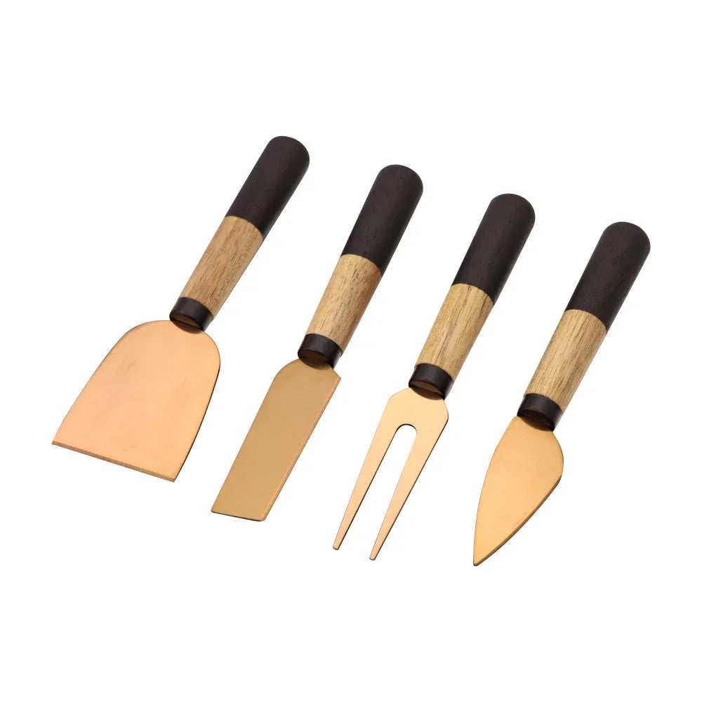 Kitchen Utensils Stainless Steel Cheese Knife Set Cheese Cutter Butter Knife Four Piece Baking Tools - Shello's Creative Boutique