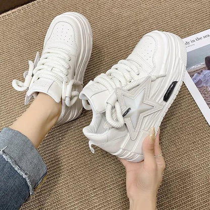 Women Sneakers Platform Casual Sports Star Design Vulcanized Shoes - Shello's Creative Boutique