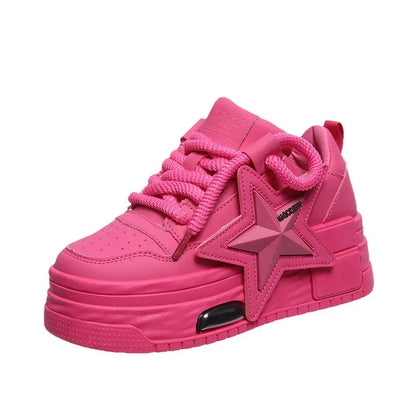 Women Sneakers Platform Casual Sports Star Design Vulcanized Shoes - Shello's Creative Boutique