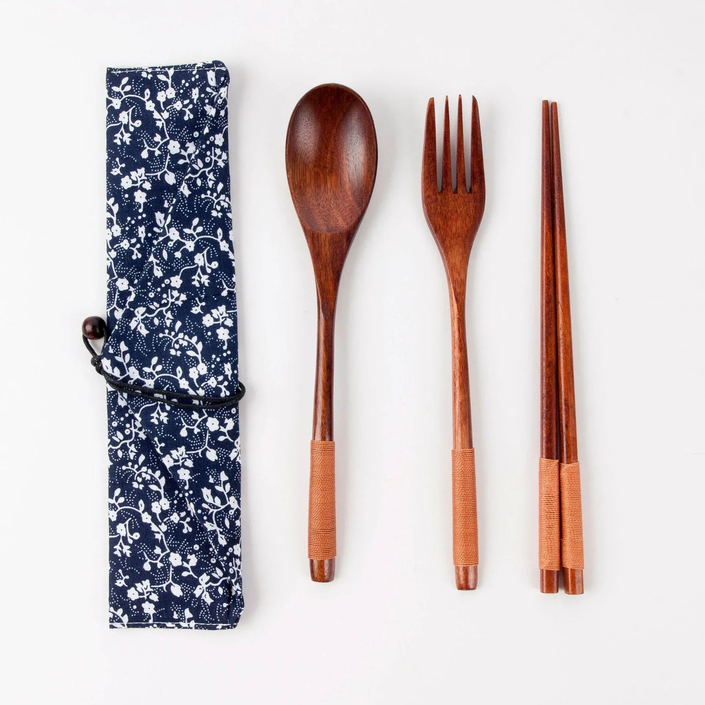 Japanese Style Long Handled Spoons, Forks, Chopsticks, Three Piece Set Of Wooden Portable Tableware, Chopsticks, Spoons, Set - Shello's Creative Boutique