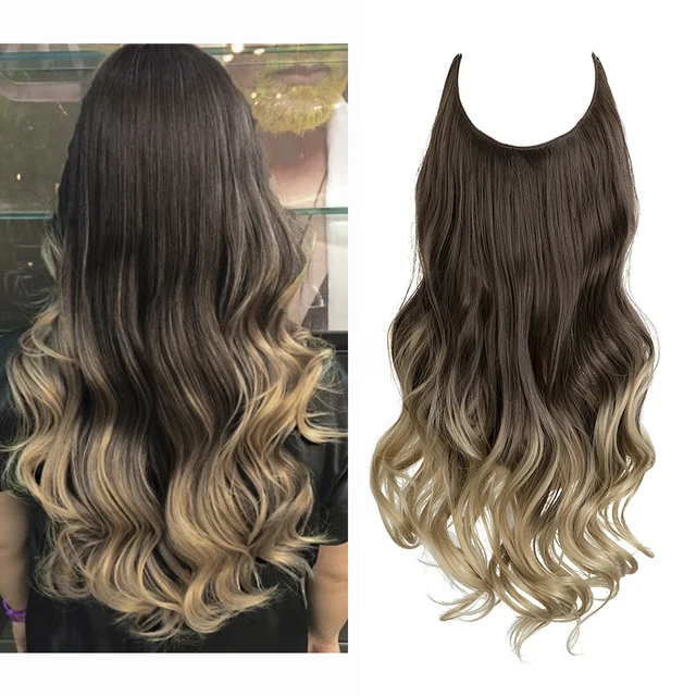 One-piece women's hair extension piece with abundant hair volume U-shaped fishing line invisible and natural long curly hair eprolo