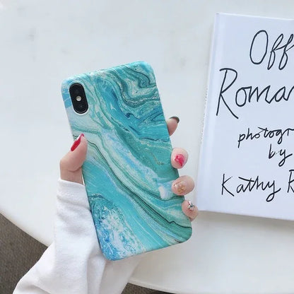 Glitter Marble Case For iphone 7 XR XS MAX Case Soft TPU Back Cover For iphone 6 6S 7 8 Plus iphone X XR Case Cover Phone Case - Shello's Creative Boutique