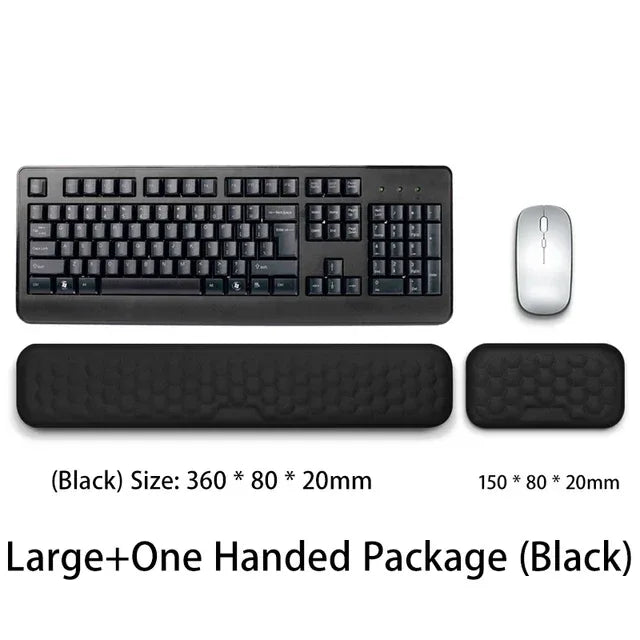 Keyboard mouse wrist rest ergonomic office typing protect relax wrist memory foam mouse pad - Shello's Creative Boutique